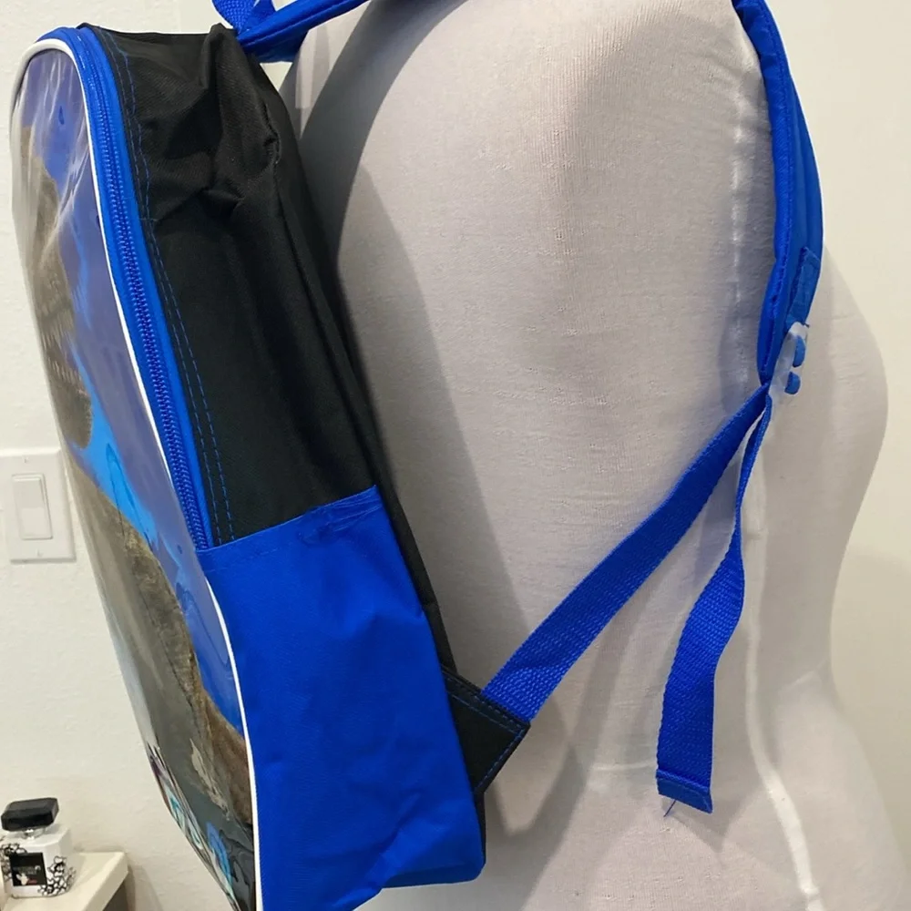 NWT Jurassic World T Rex Raptor Blue Backpack